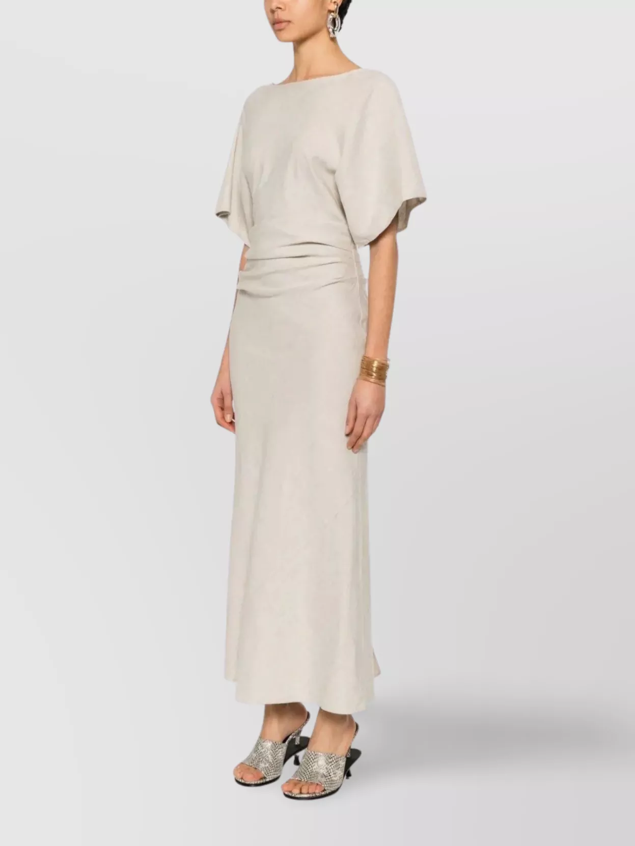 Shop Staud Linen Dress Boat Neckline