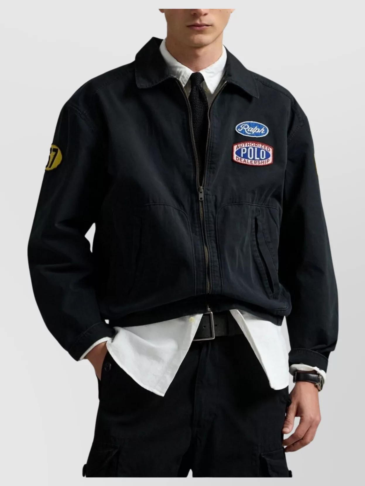 Ralph Lauren Logo Embroidered Jacket With Elastic Details