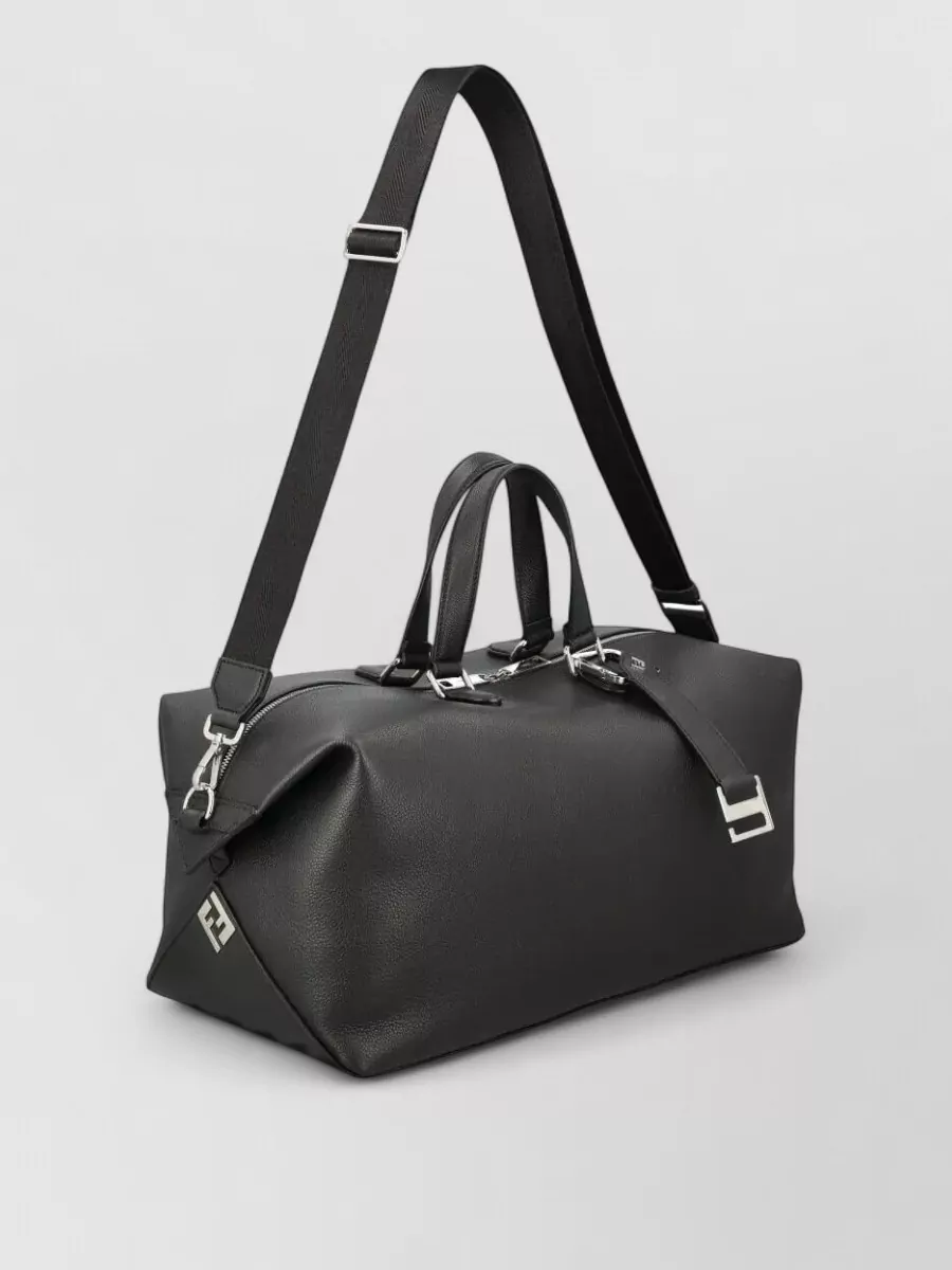 Fendi Calf Leather Travel Duffle Bag