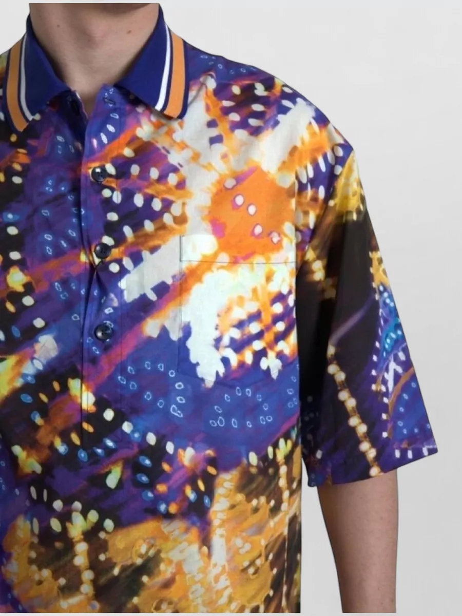 Dolce&Gabbana Printed Cotton Polo Shirt