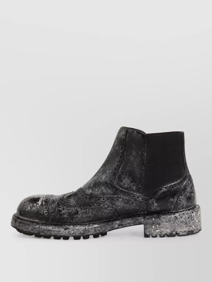 Dolce&Gabbana Leather Ankle Chelsea Boots