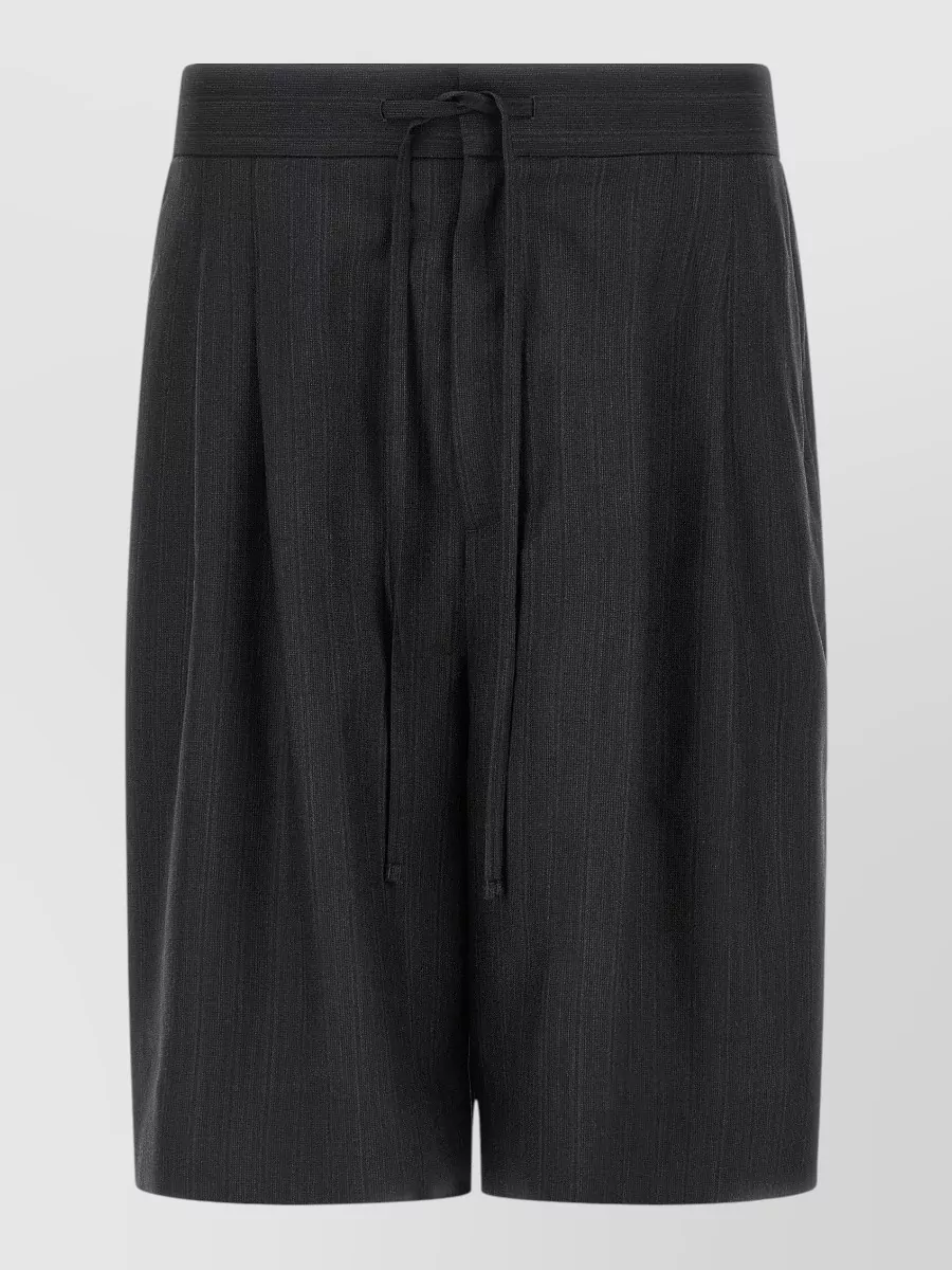 Fear Of God Virgin Wool Pinstripe Pleated Bermuda Shorts