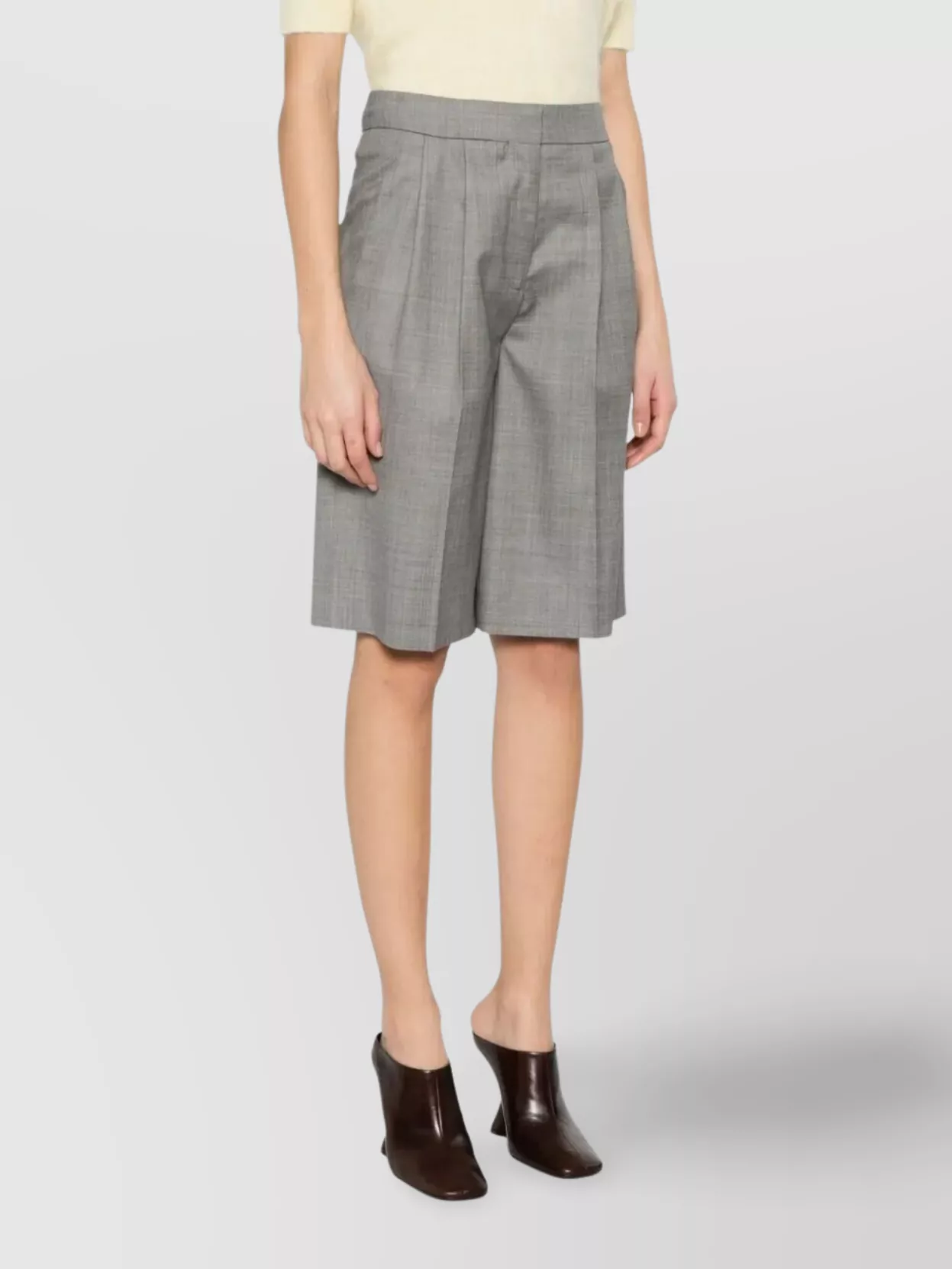 Loulou Studio Bermuda Shorts With Tailored Pleated Design