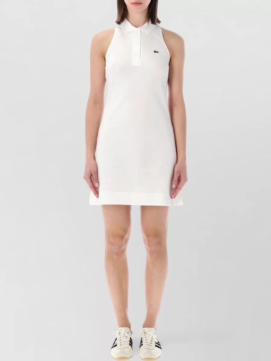 Lacoste cotton piqué sleeveless polo mini dress