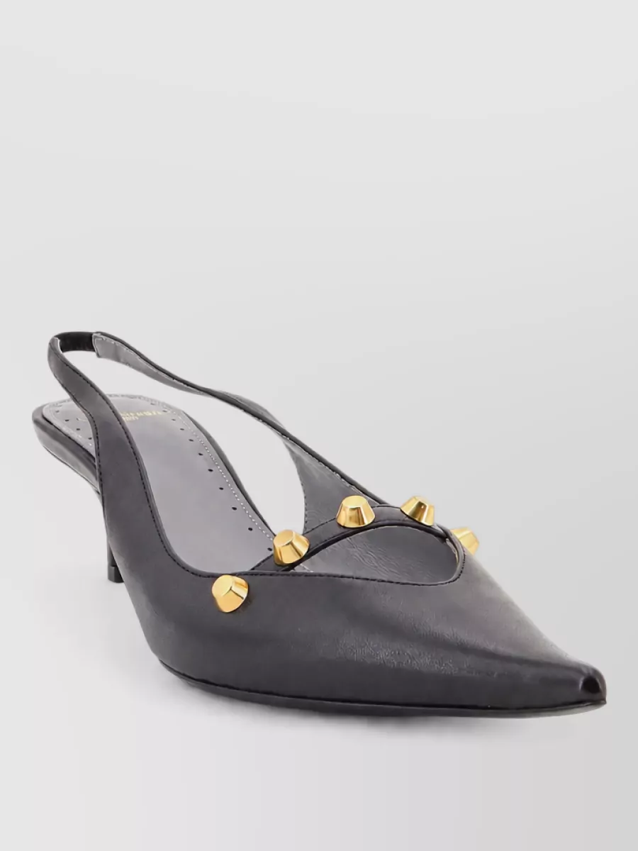 Balenciaga leather slingback mules