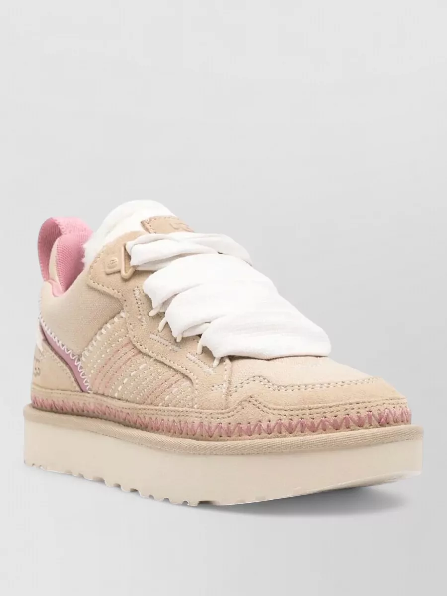 Ugg suede leather lace-up sneakers