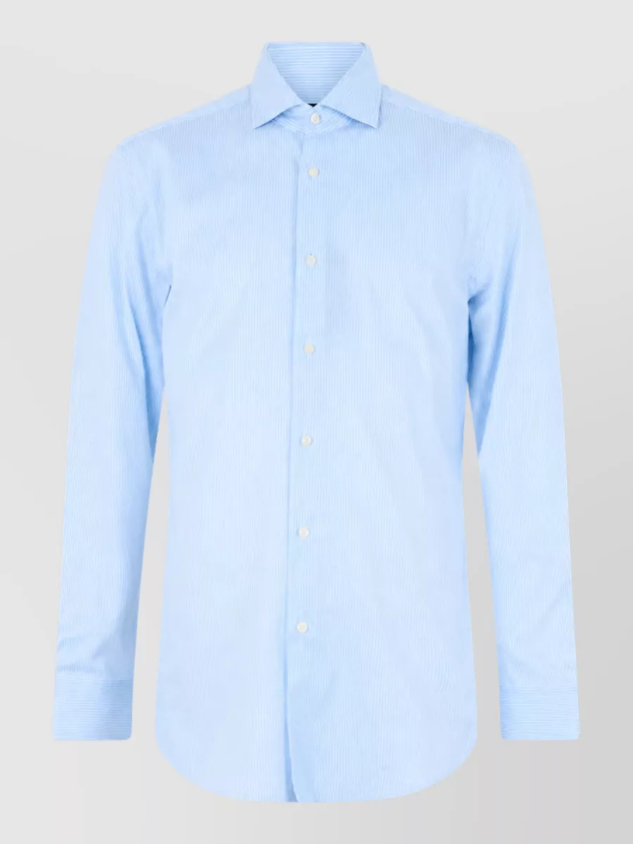 Boss striped long-sleeve shirt