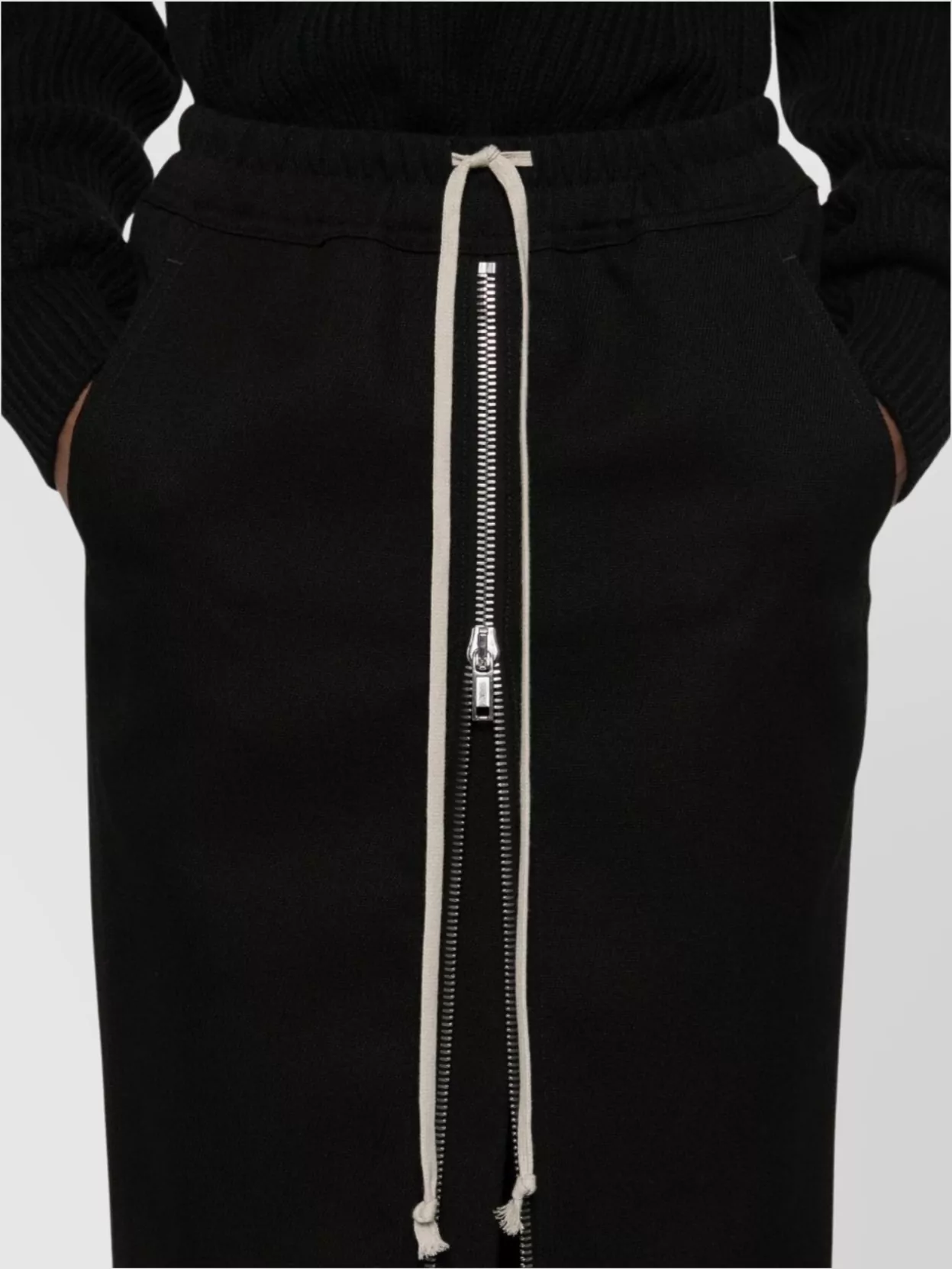 Rick Owens Pillar Skirt Featuring Zip And Back Slit