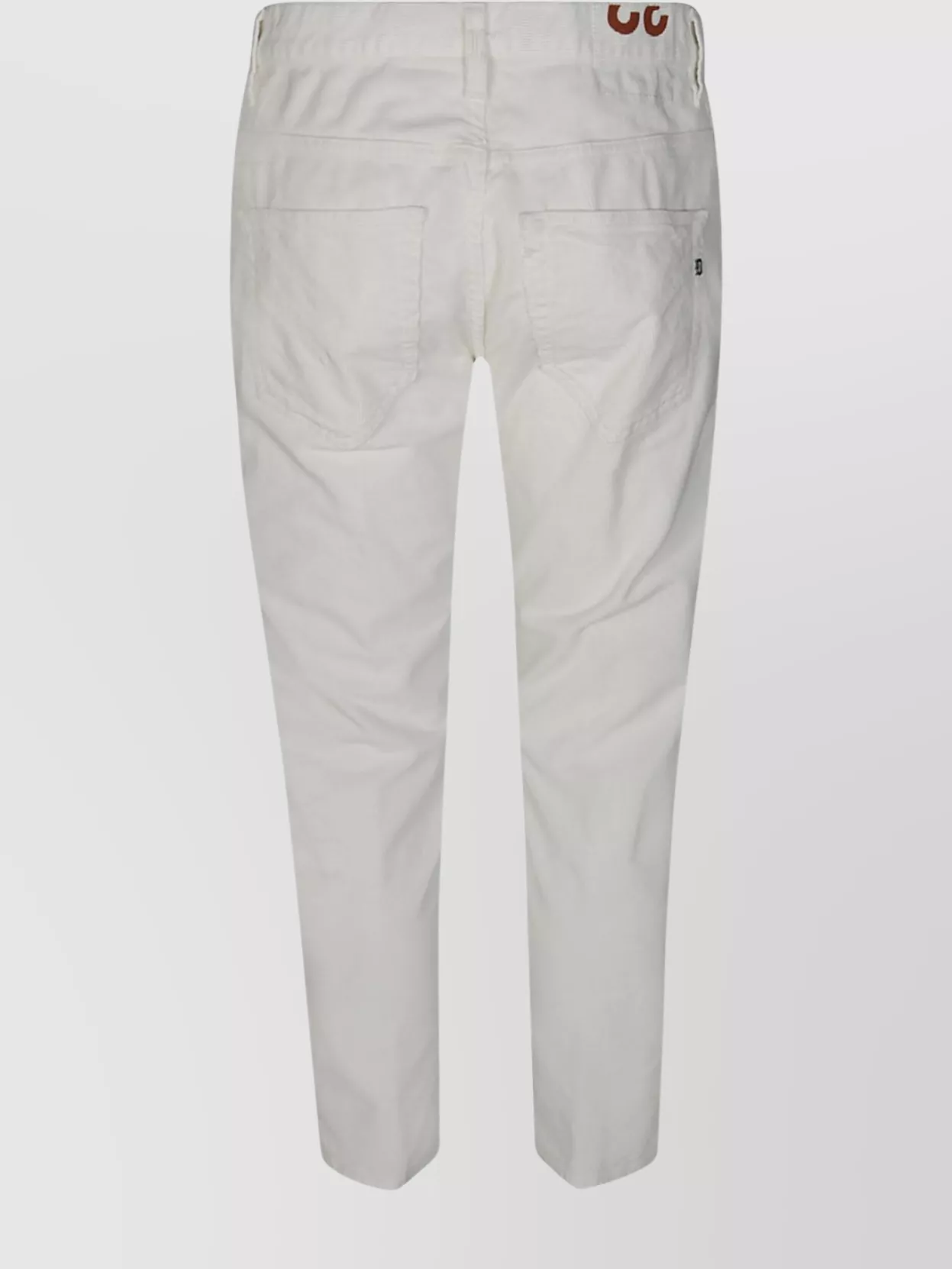 Dondup Trousers With Back And Front Pockets In White