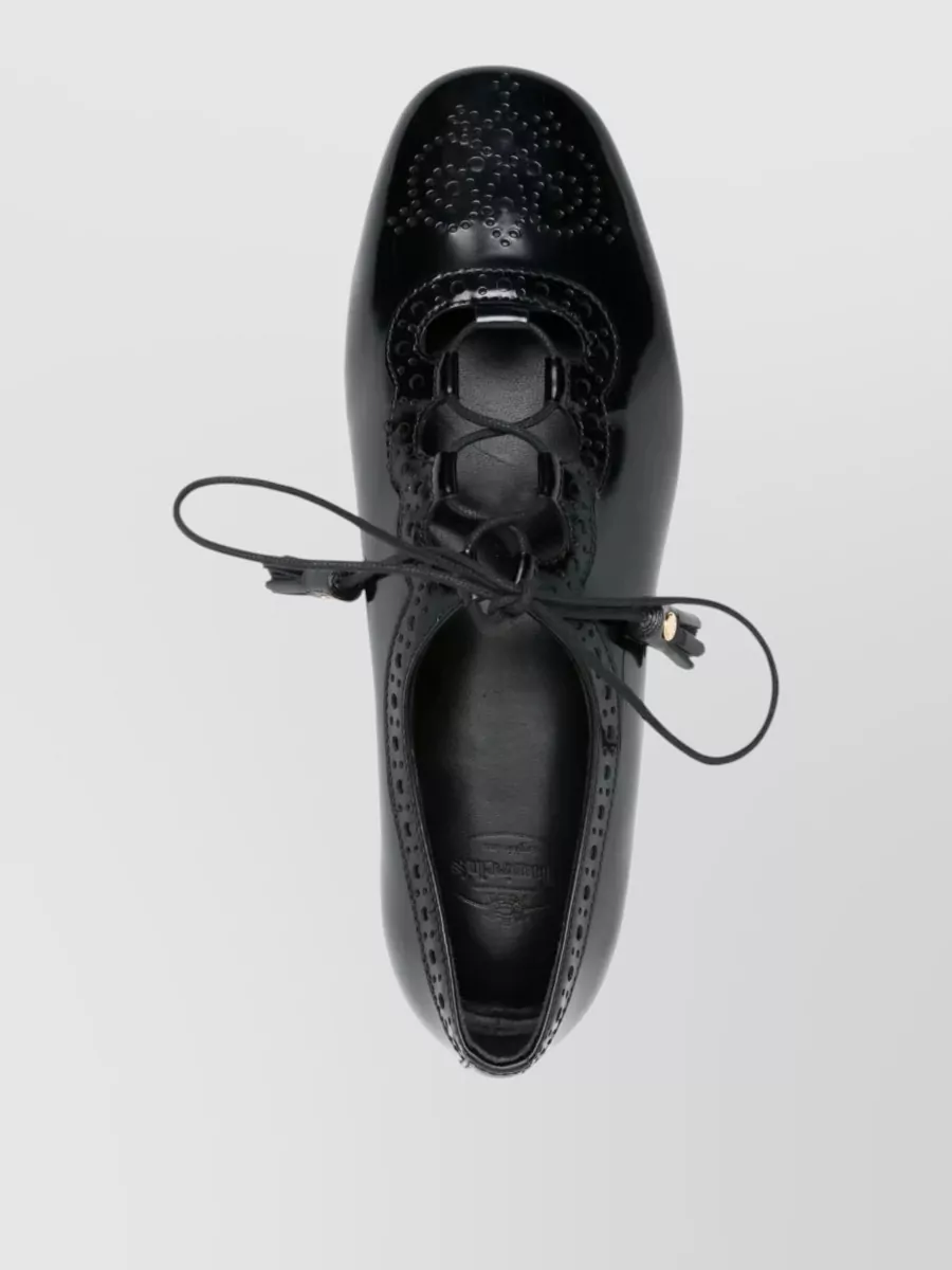 Church's Leather Lace-Up Ballerina Shoes