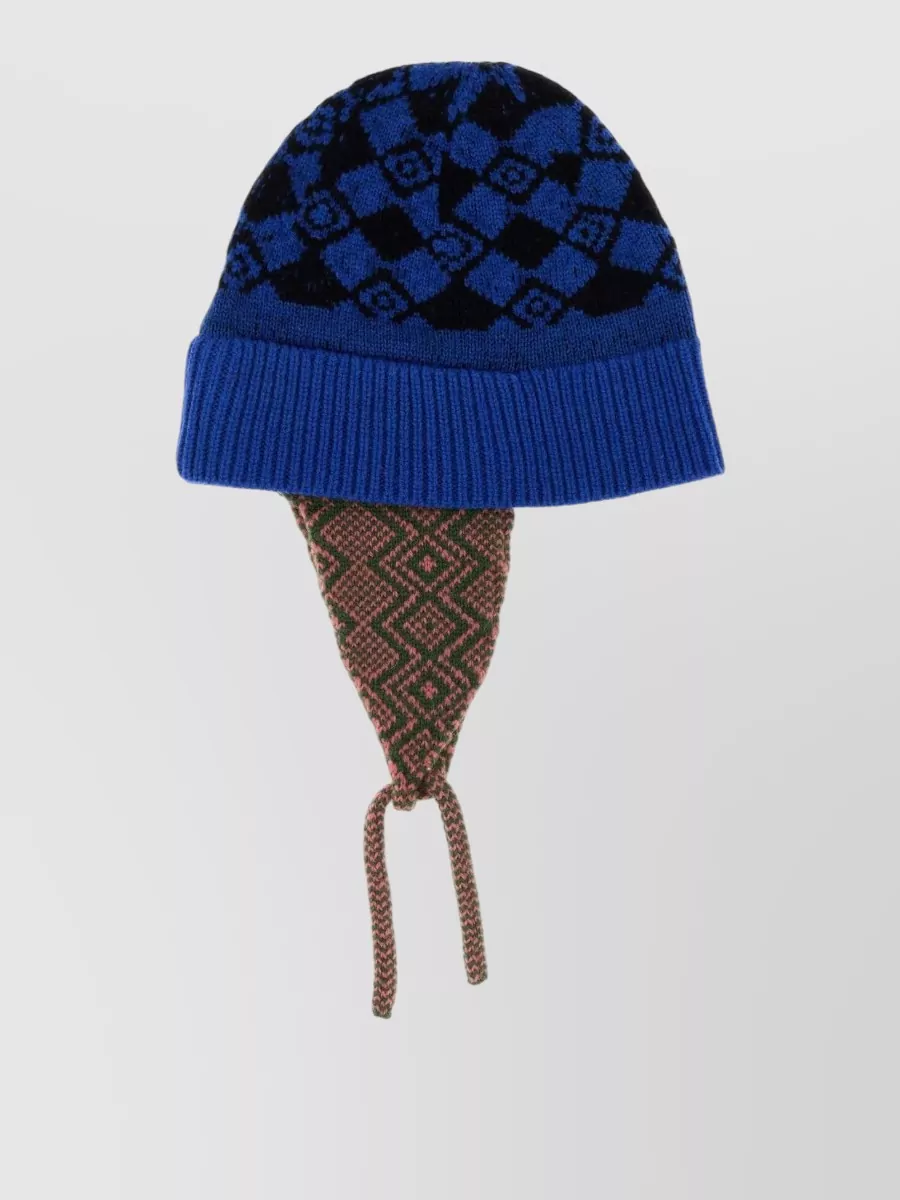 Dries Van Noten embroidered wool beanie hat