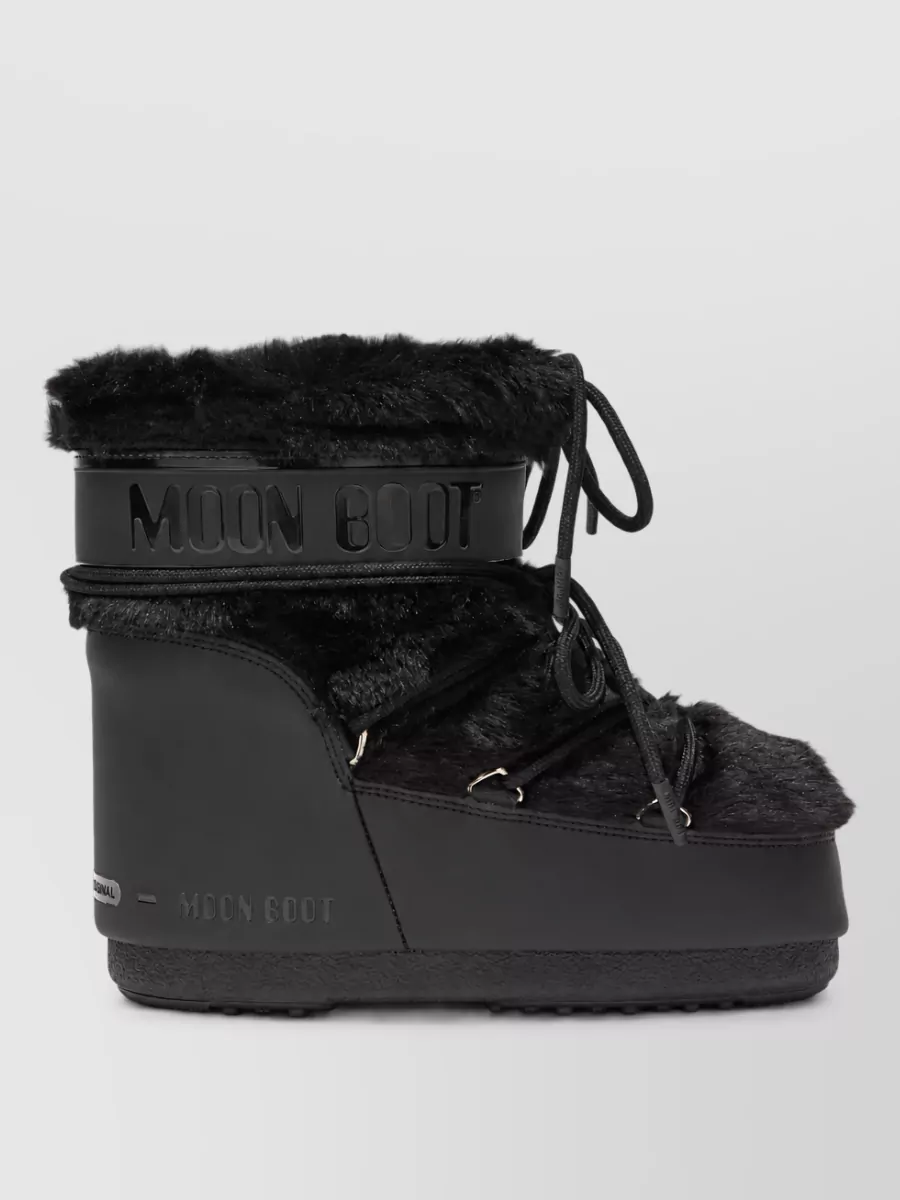 Moon Boot Faux Fur Trim Low Boots