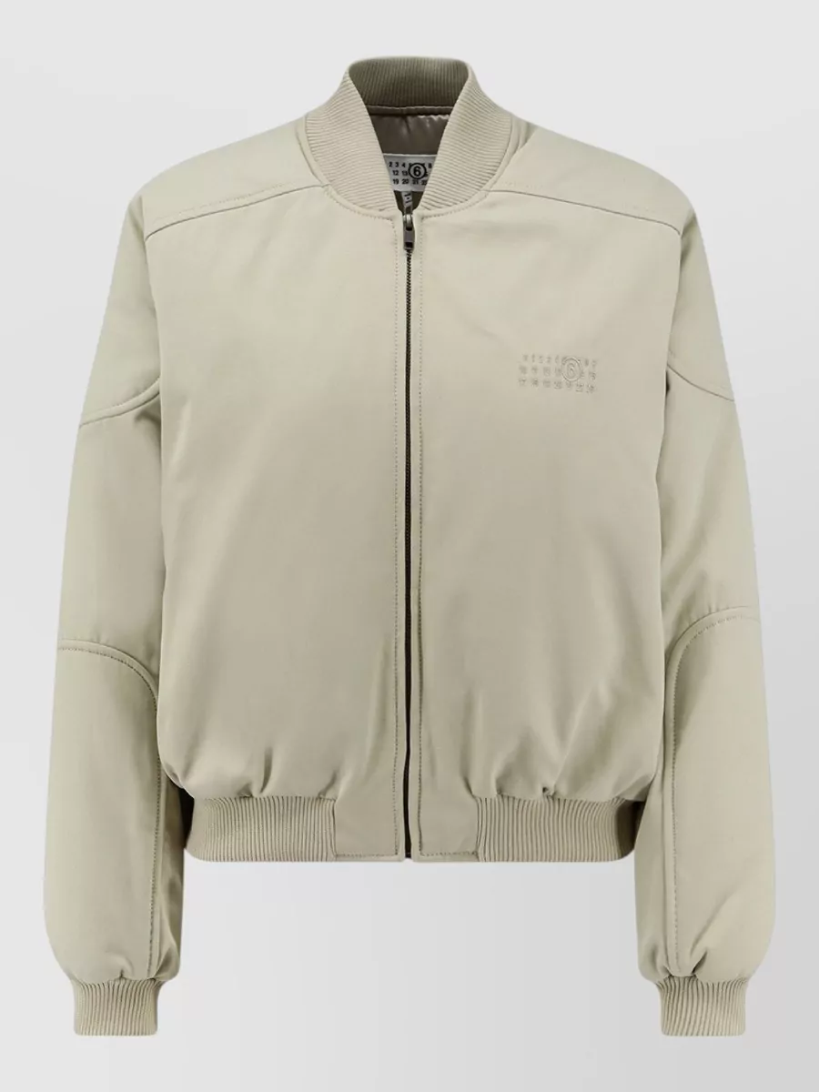 Mm6 Maison Margiela ribbed cotton asymmetric jacket