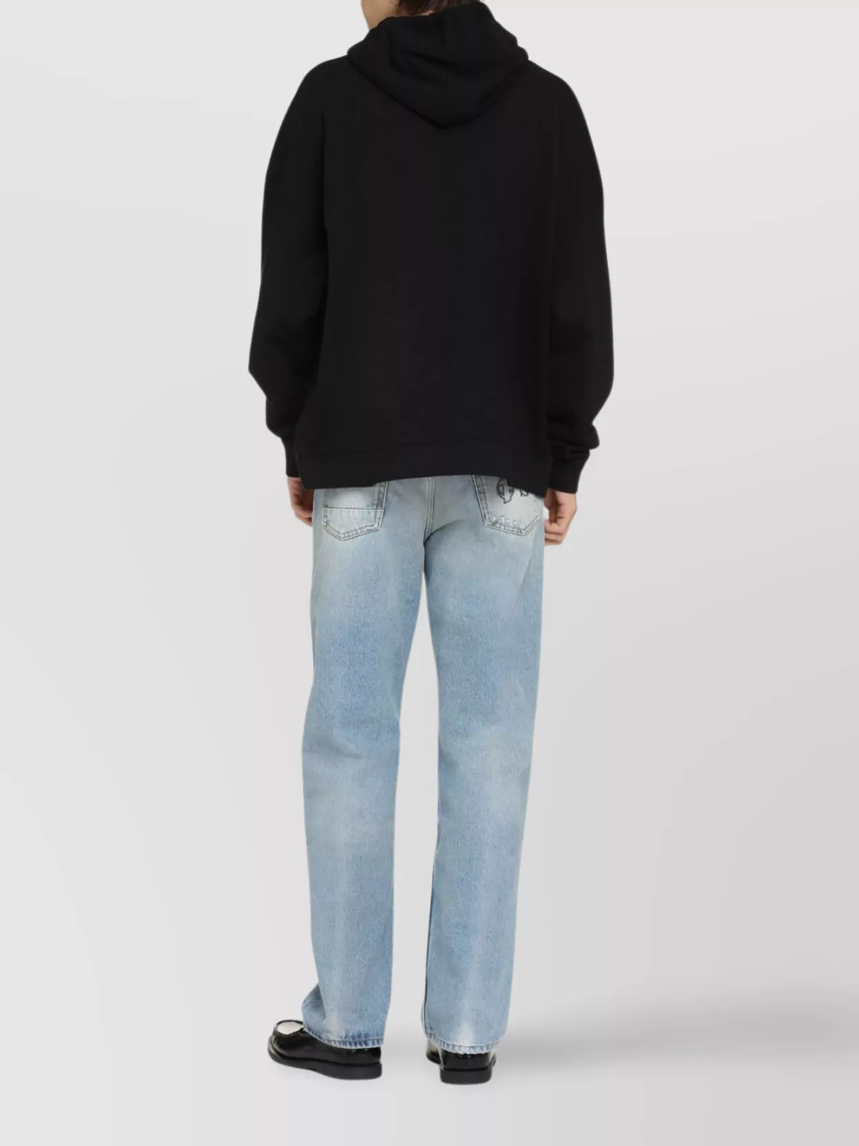 Palm Angels Distressed Cotton Hoodie With Kangaroo Pocket