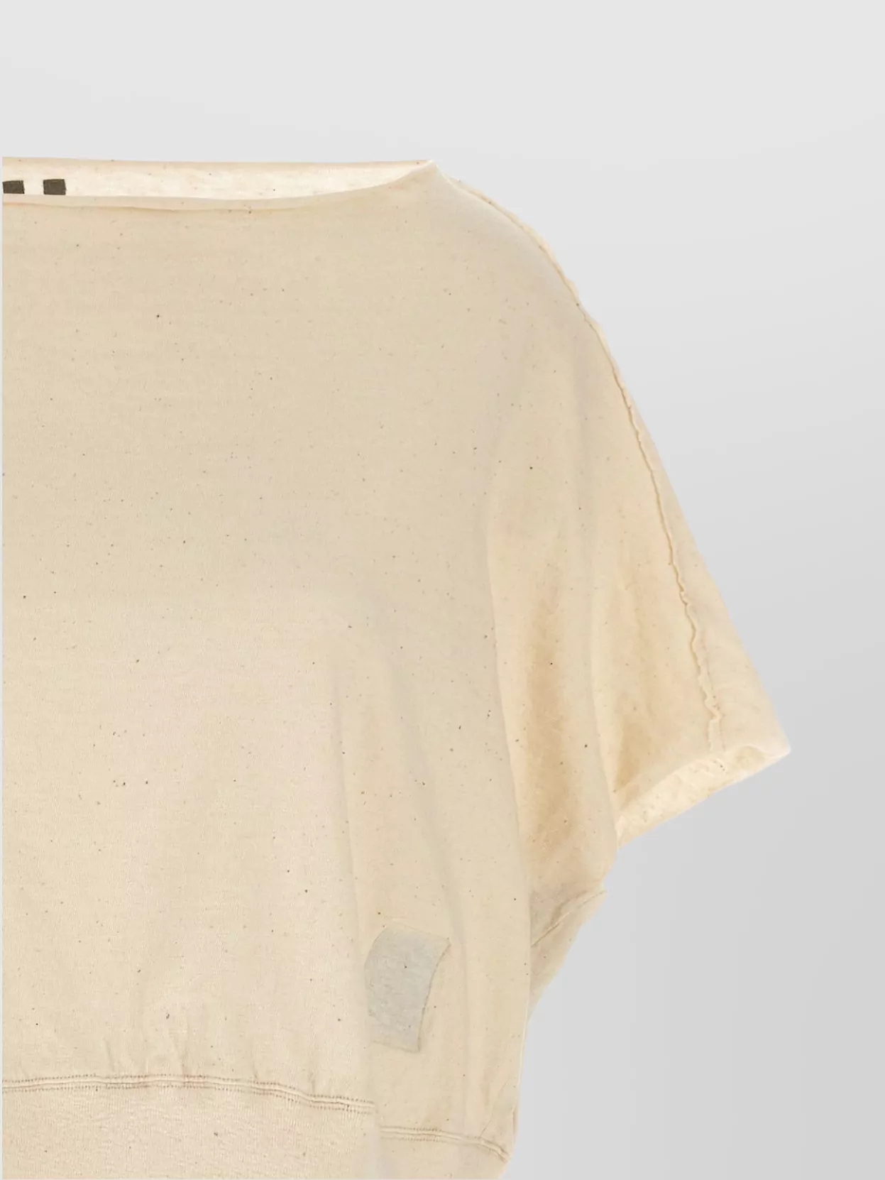 Rick Owens Drkshdw 'Drawstring Patch Ribbed Round Sleeve Top'