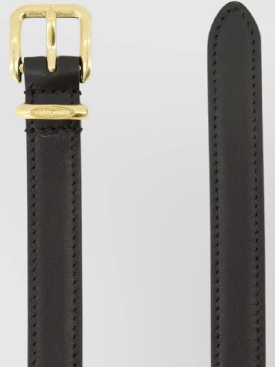 Miu Miu Slim Leather Belt Adjustable Length