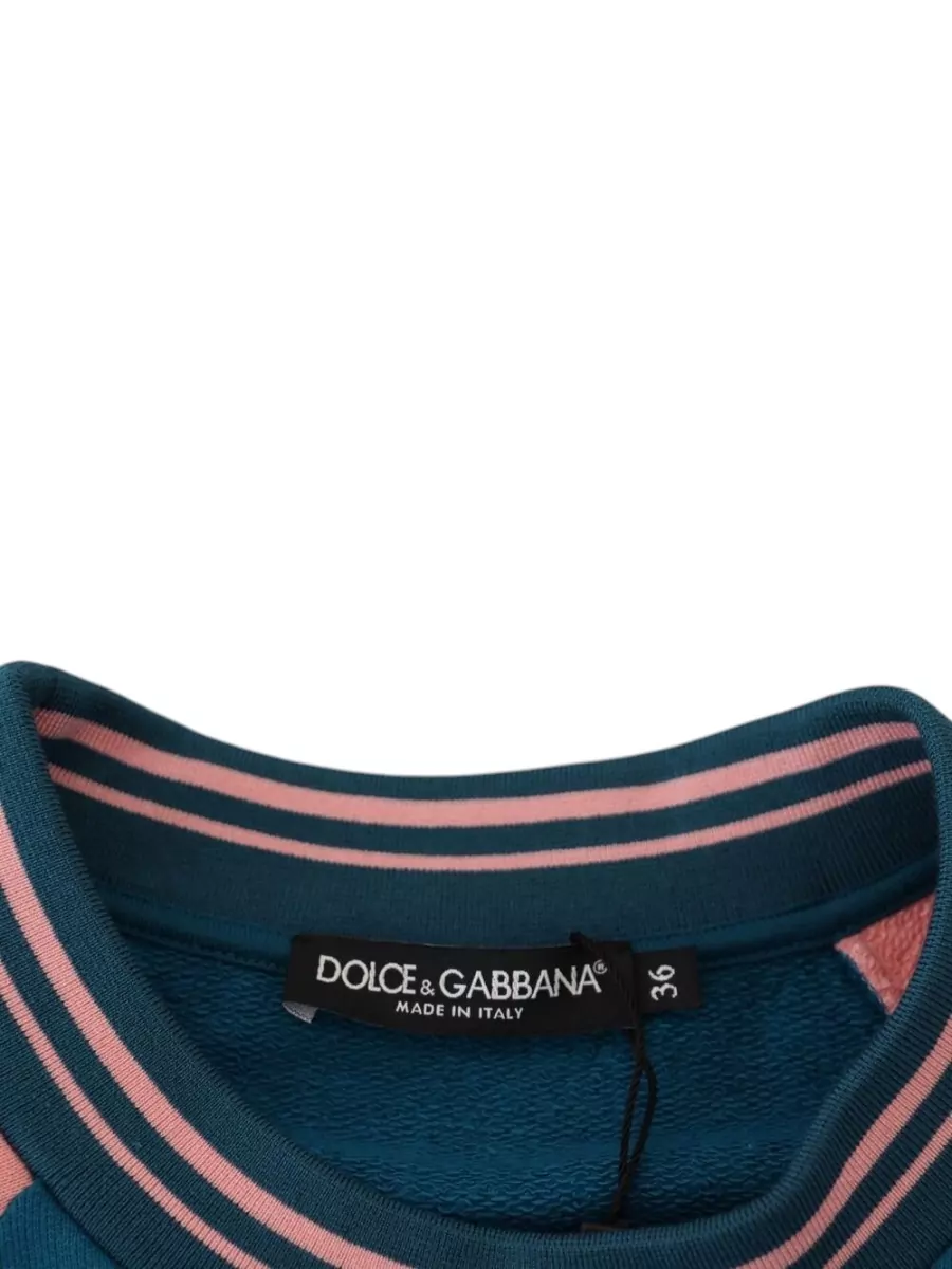 Dolce&Gabbana Cotton Crystal Embellished Tropical Queen Sweatshirt