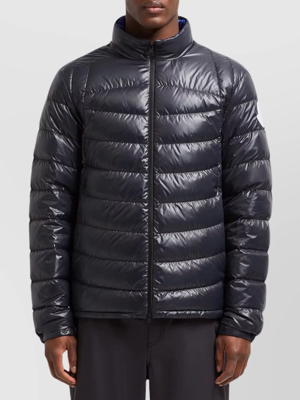 Moncler Puffer Jacket With Adjustable Cuffs And High Collar