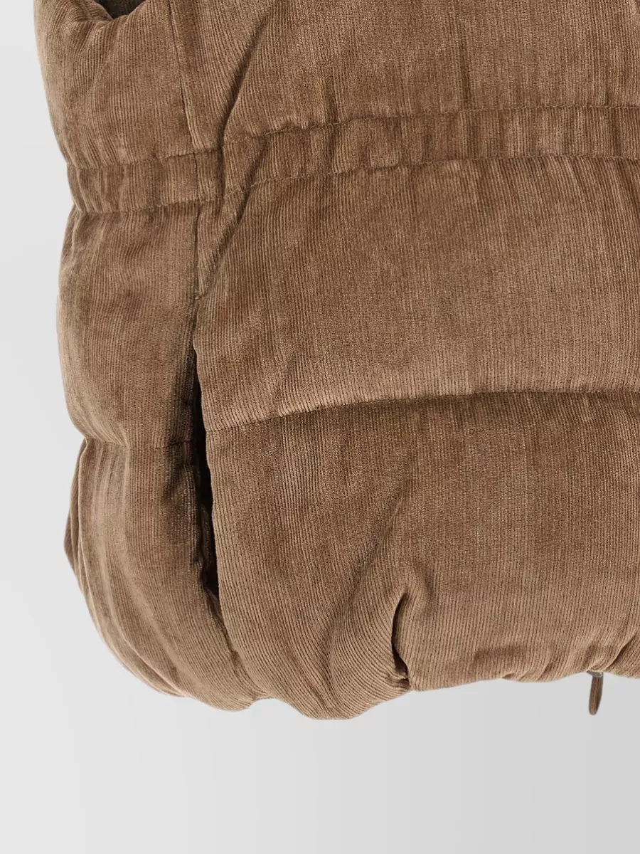 Brunello Cucinelli Corduroy Quilted Stand Collar Vest