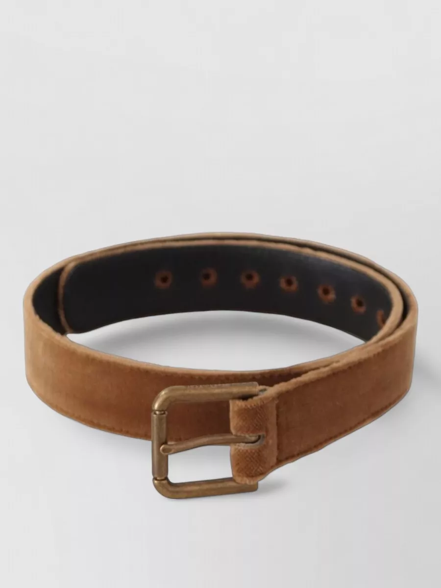 Dolce&Gabbana Leather Velvet Belt