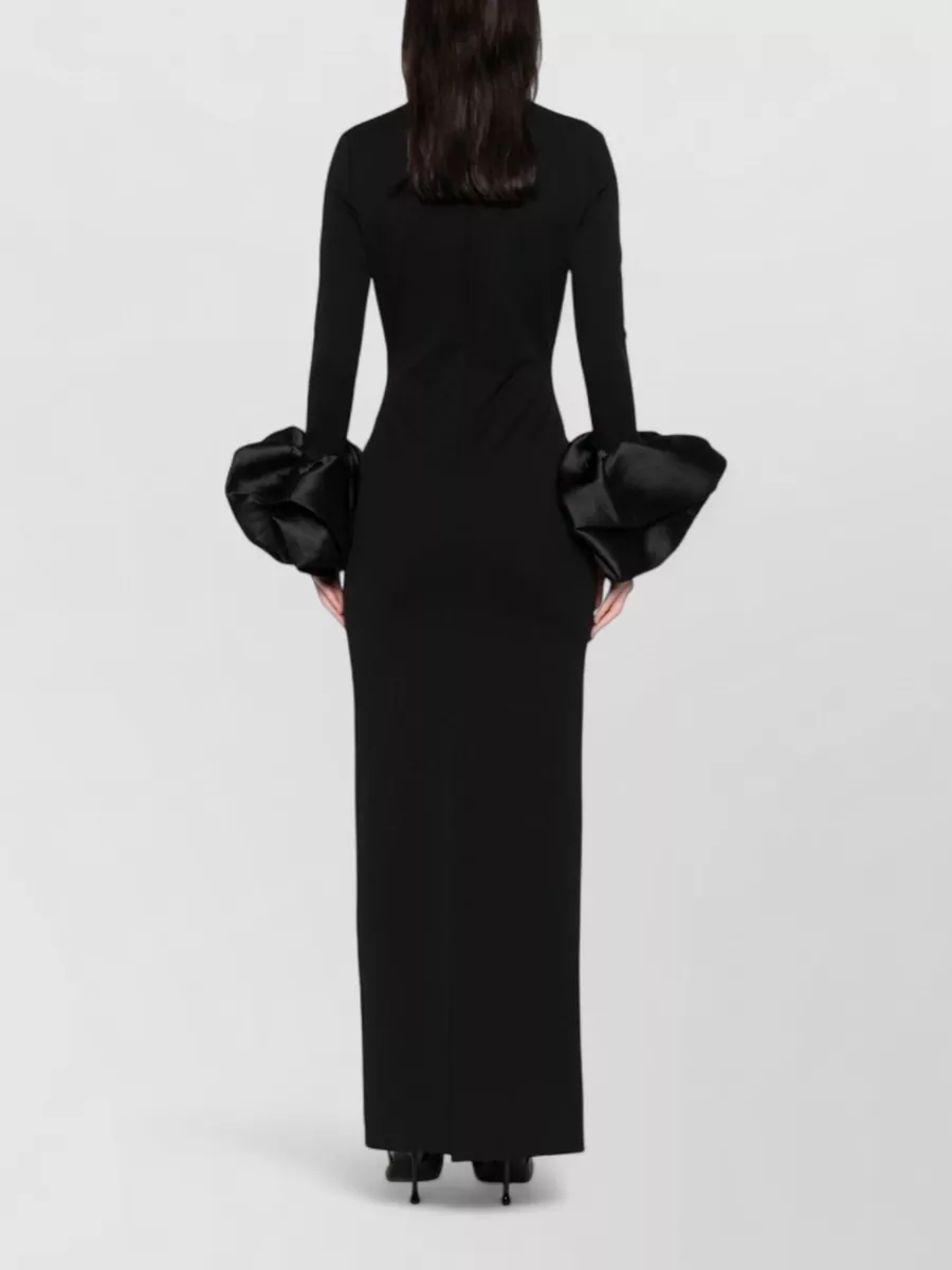 Solace London V-Neck Long-Sleeve Maxi Dress