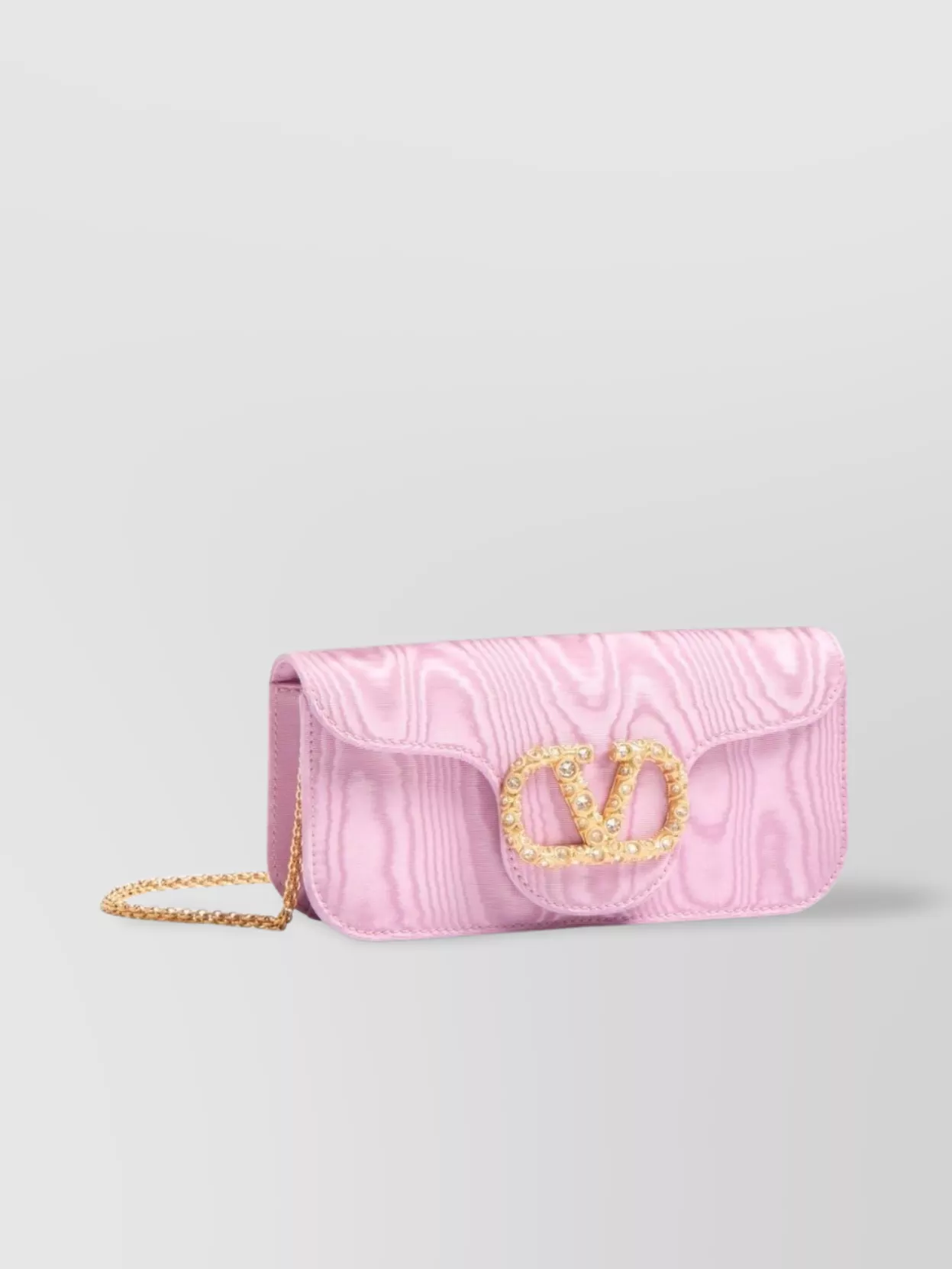 Valentino Leather Clutch Strap Chain-link
