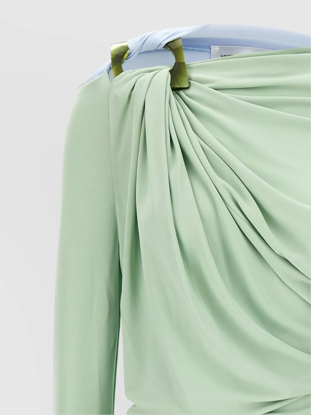 Victoria Beckham Draped Top With Asymmetric Detail And Long Sleeves