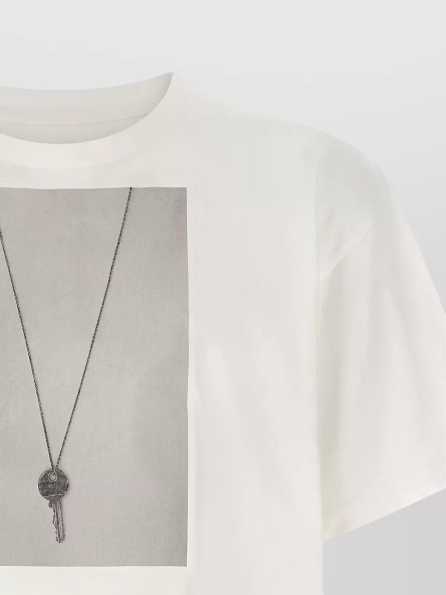 Mm6 Maison Margiela Chiave Graphic Print Crew Neck T Shirt