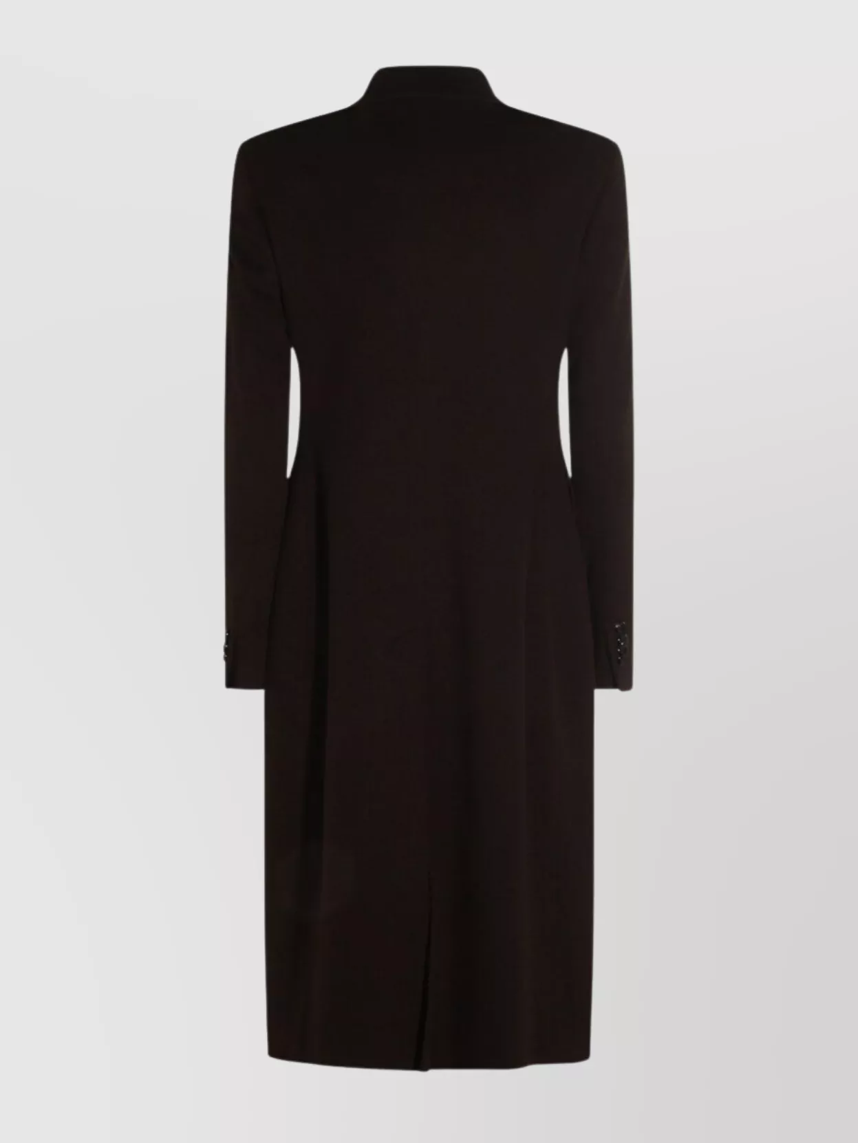 Tagliatore Long Length Double-breasted Coat With Button Detailing In Black