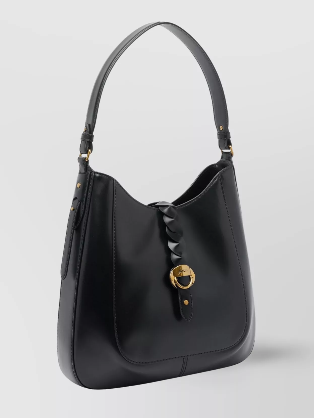 Isabel Marant Adjustable Leather Shoulder Bag With Braided Handle