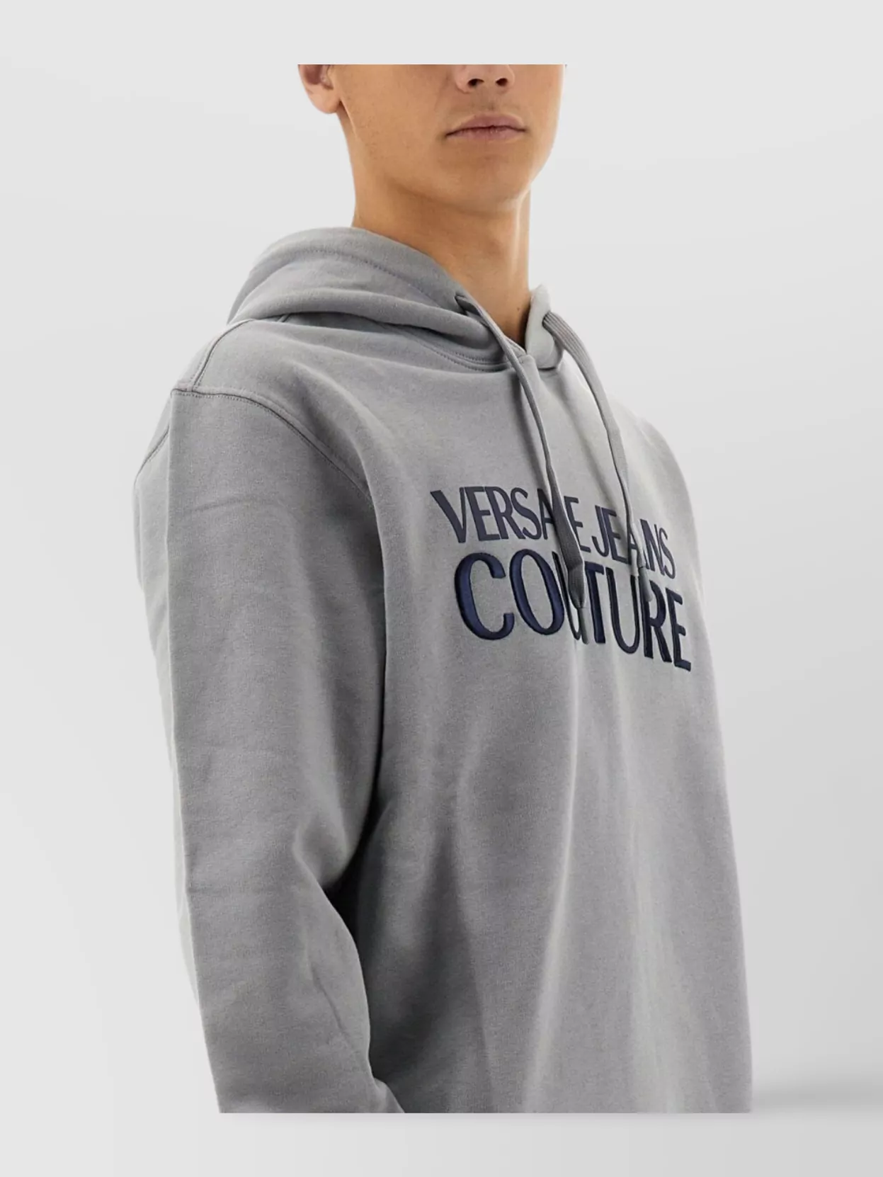 Versace Jeans Couture Hooded Sweatshirt With Ribbed Finish