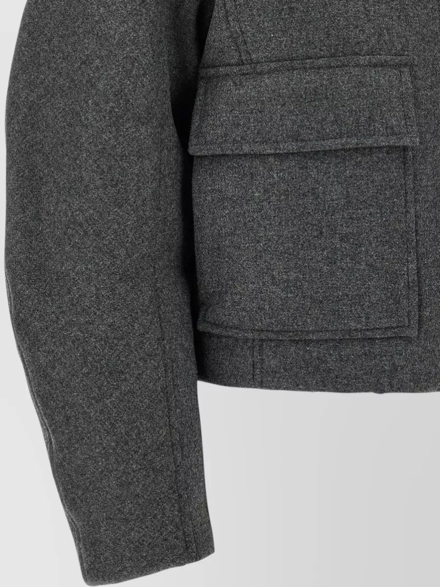 Brunello Cucinelli Cashmere Wool Cropped Single Breasted Coat