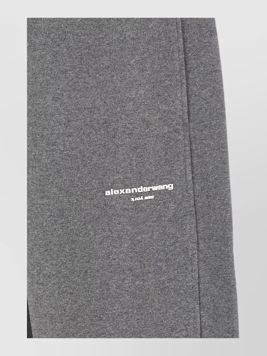 Alexander Wang Cotton logo wide-leg sweatpants