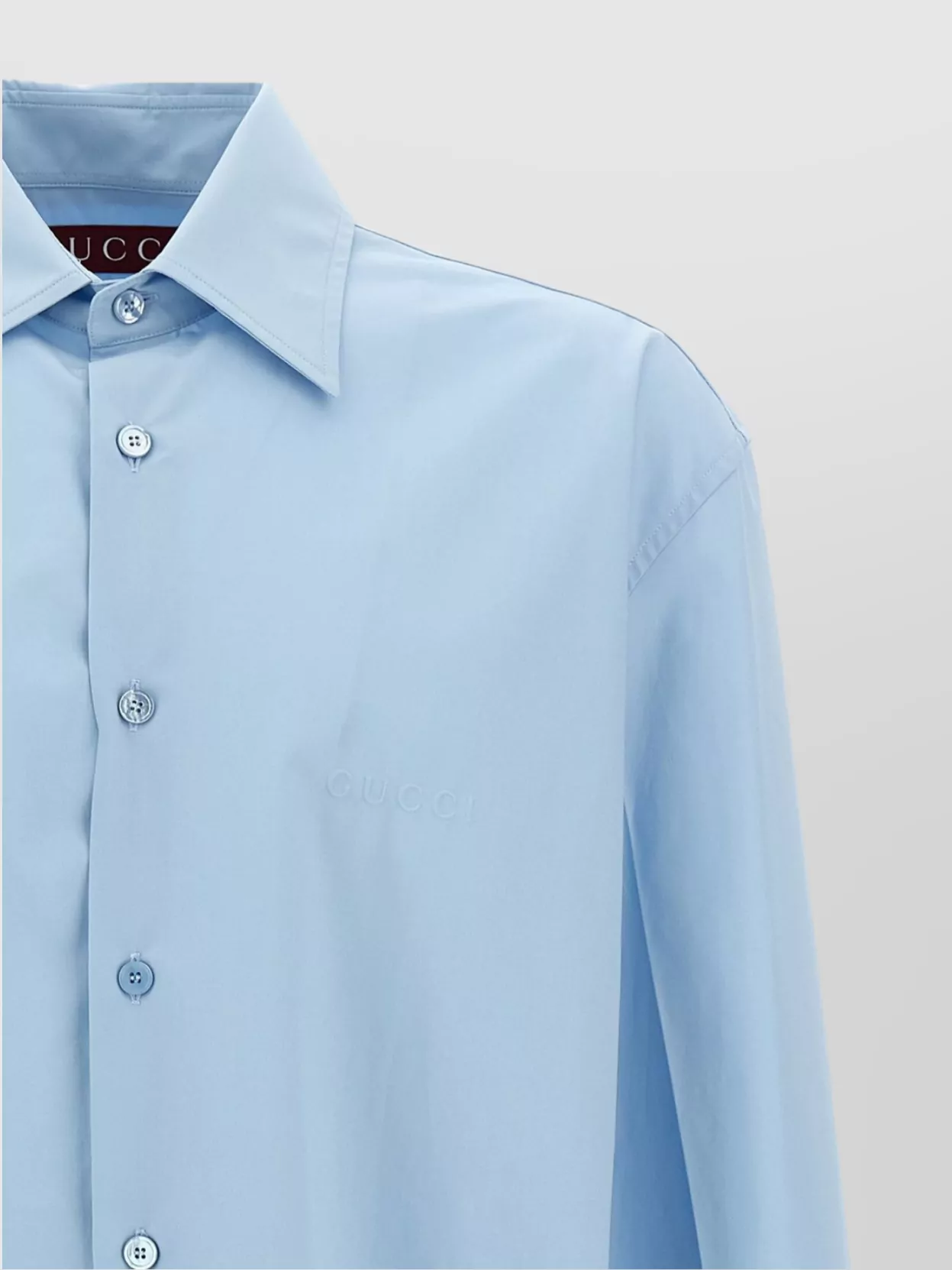 Gucci Logo Shirt Featuring A Structured Collar Design