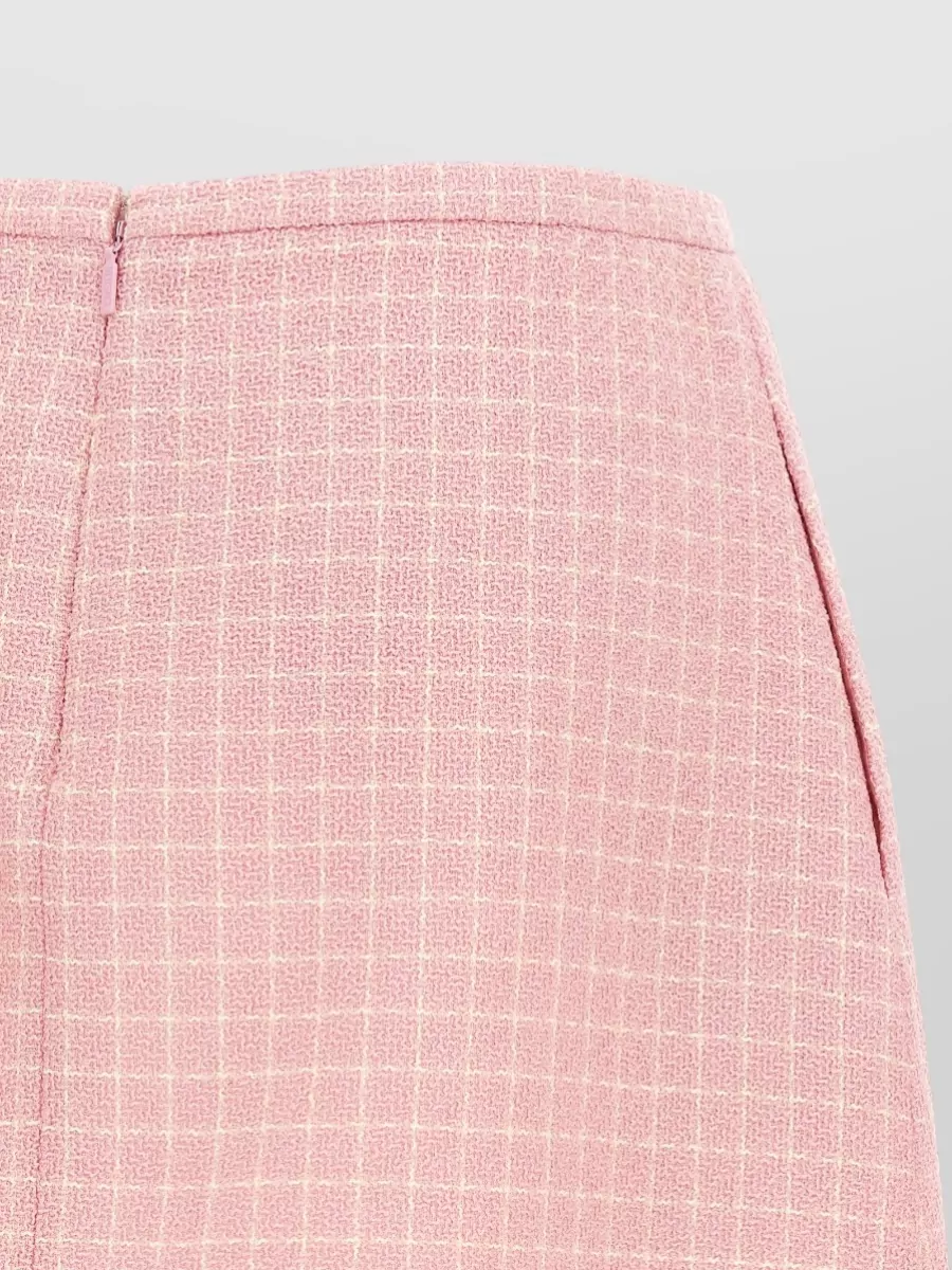 Versace Medusa 95 Skirt Check Pattern Buttons