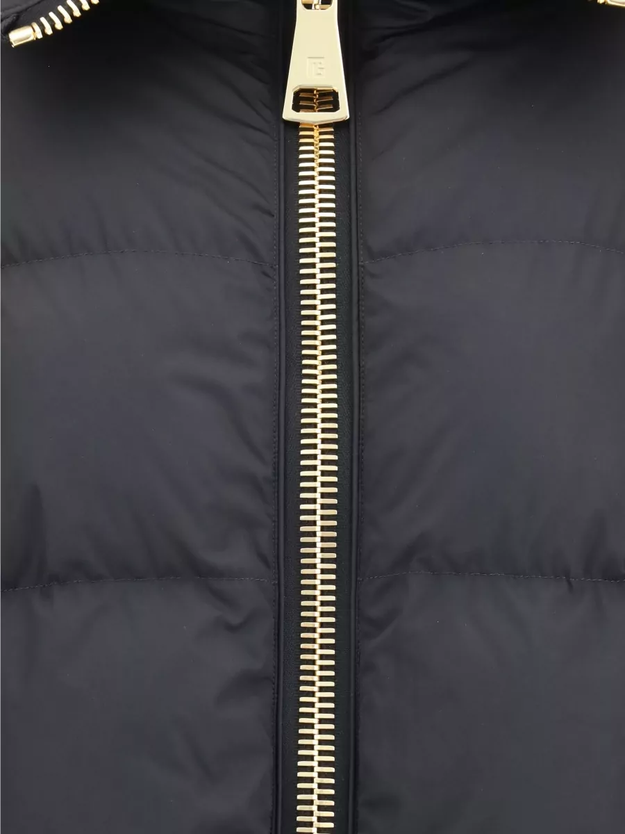 Balmain Quilted Padded High-Neck Parka Coat