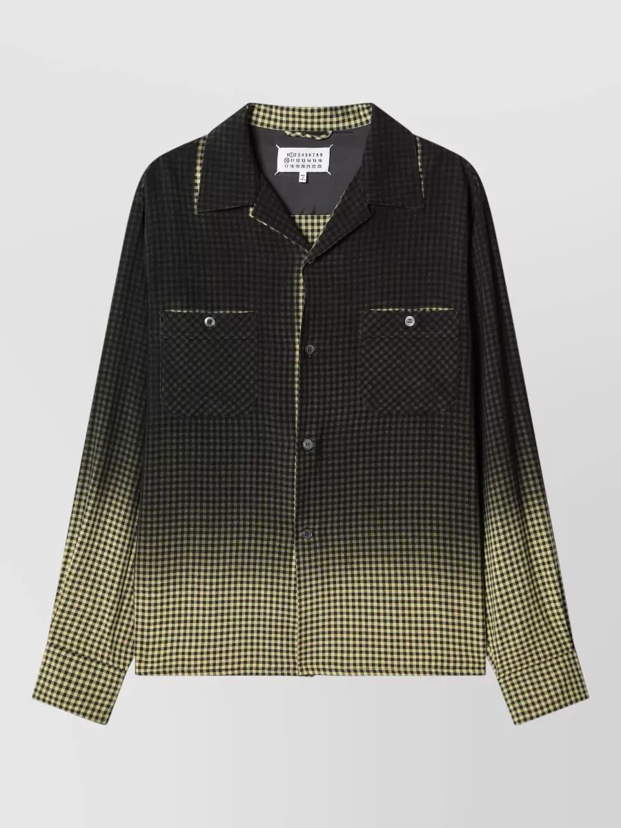 Maison Margiela checked long-sleeve shirt