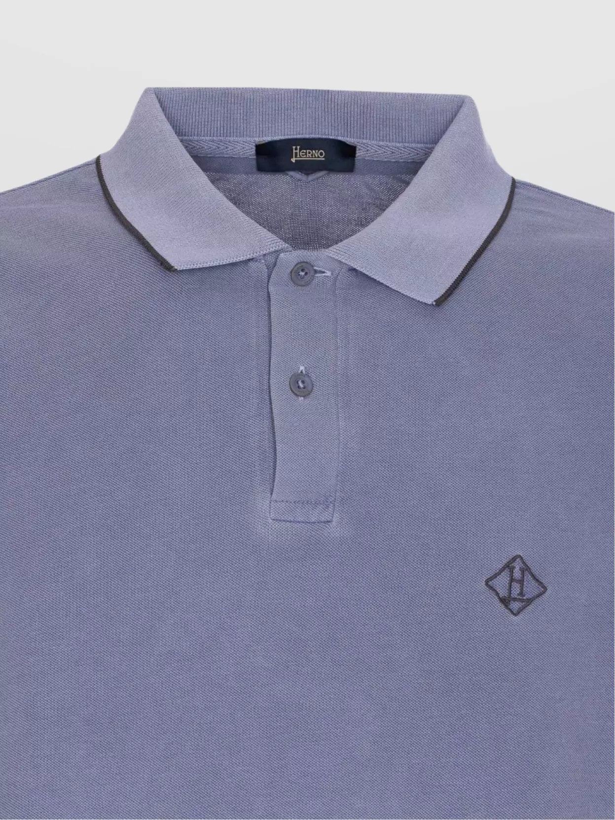 Herno Short Sleeve Ribbed Collar Polo Shirt
