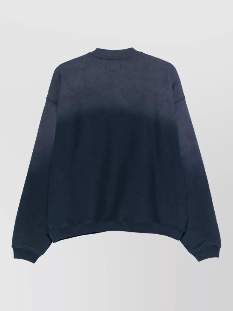 Stüssy Cotton Logo Print Crew Neck Sweatshirt
