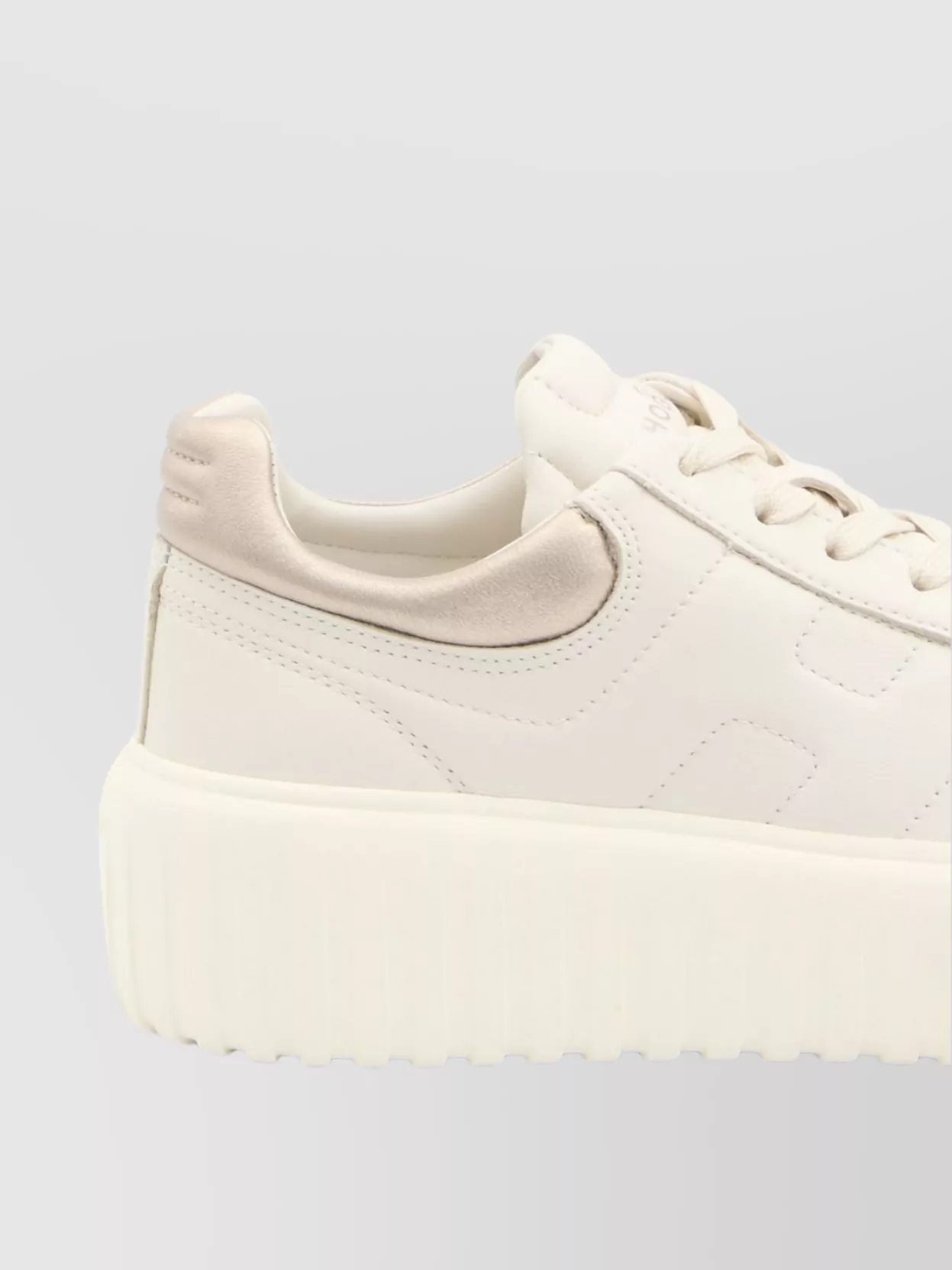 Hogan H Striped Sneakers Gold Heel