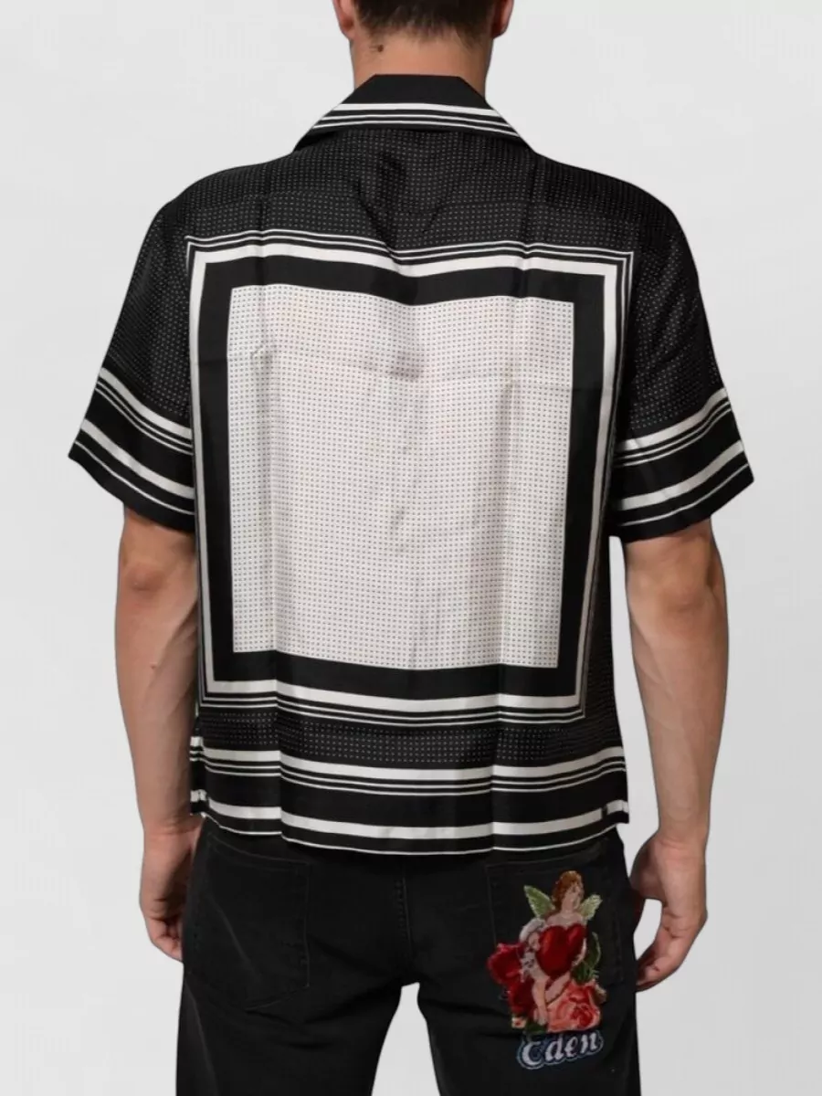 Dolce&Gabbana Silk Printed Polo Shirt