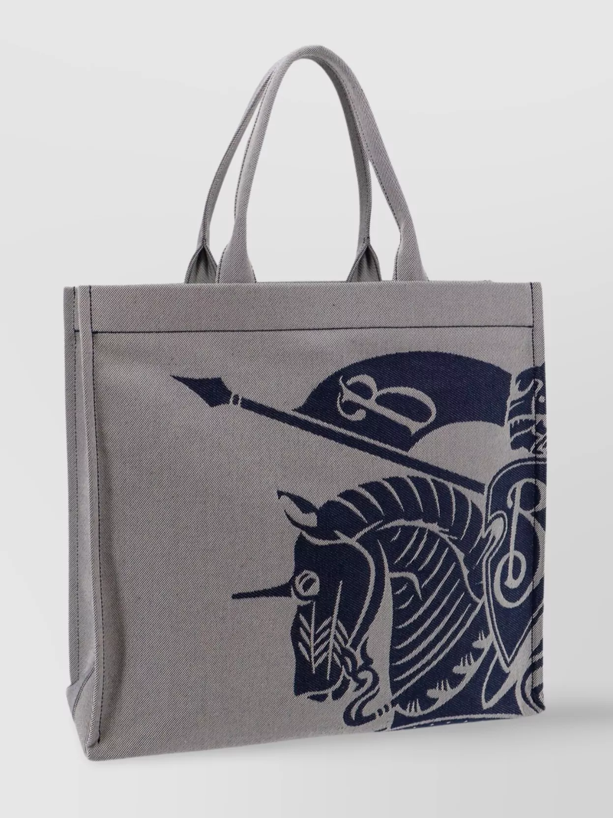 Burberry Graphic Print Canvas Shoulder Bag With Frontal Ekd