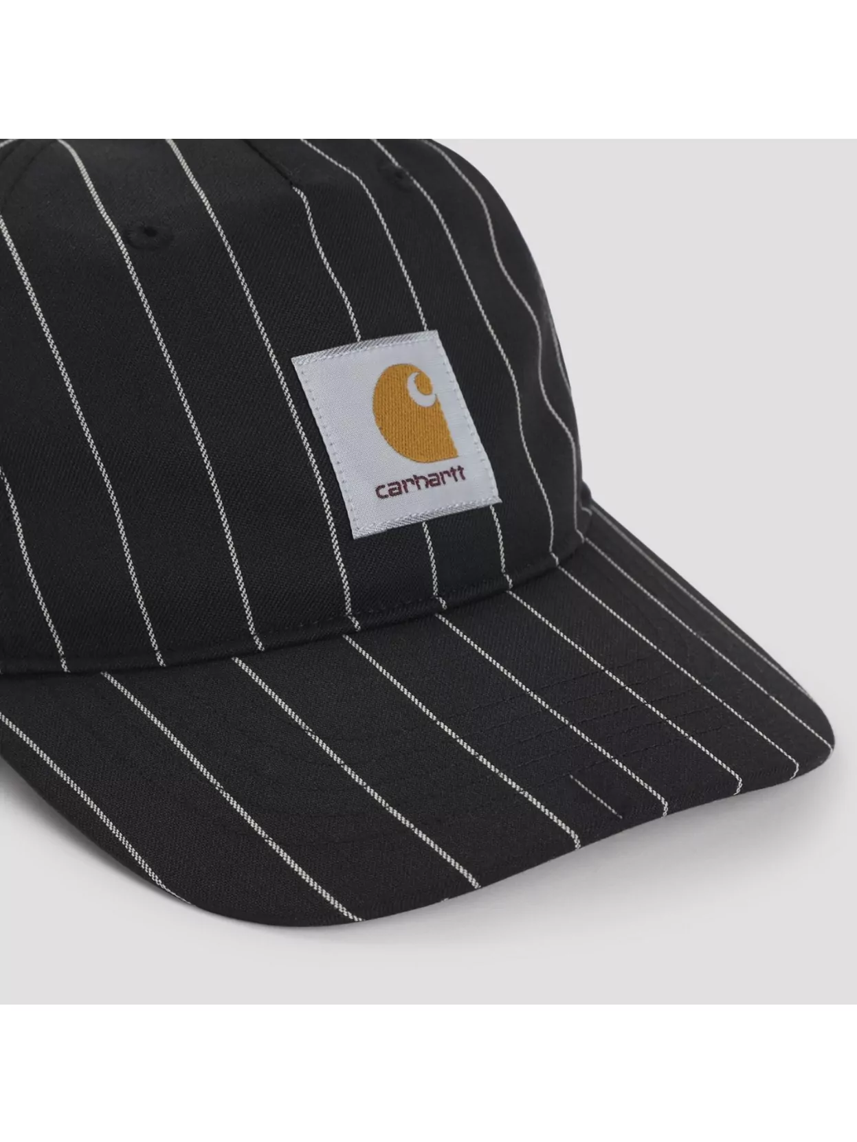 Carhartt Seaton Cap Striped Wool Blend Hat In Black