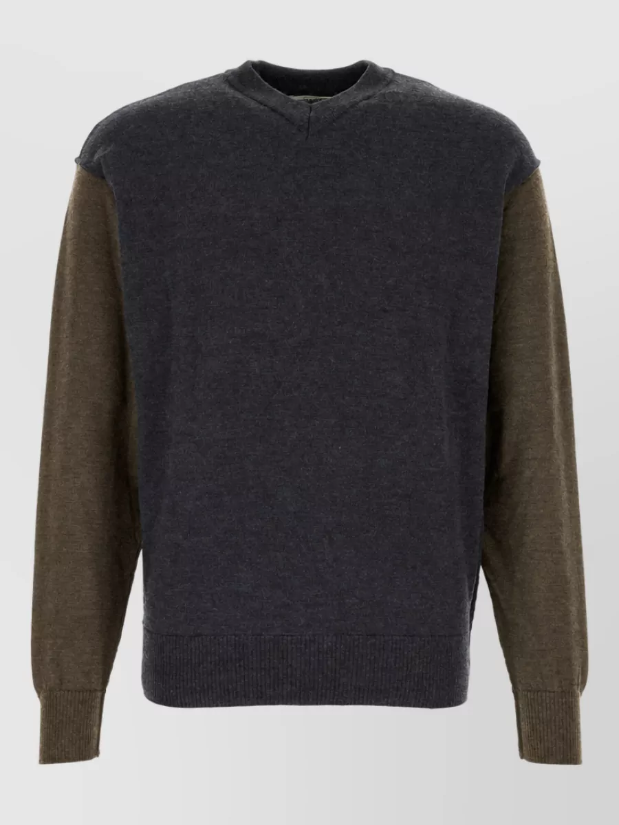 Gimaguas merino wool two-tone jumper