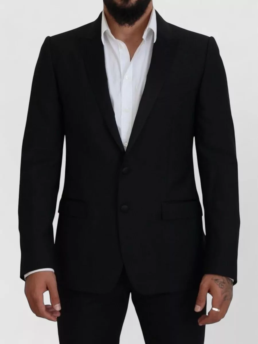 Dolce&Gabbana slim-fit wool silk blazer