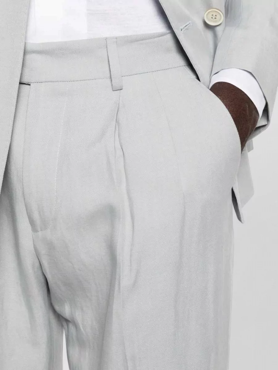Eleventy Double-Breasted Linen Suit