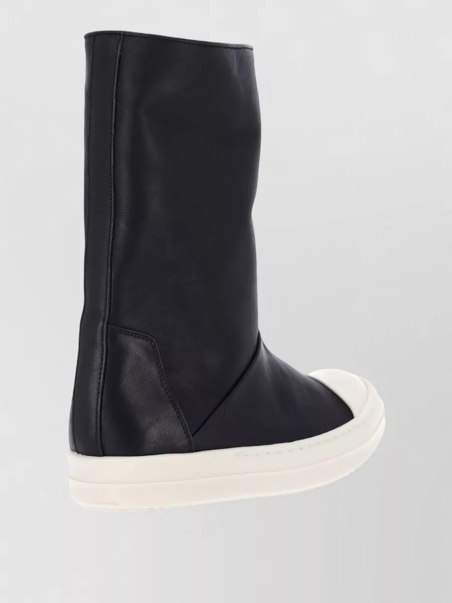 Rick Owens Leather High-Top Sneakers