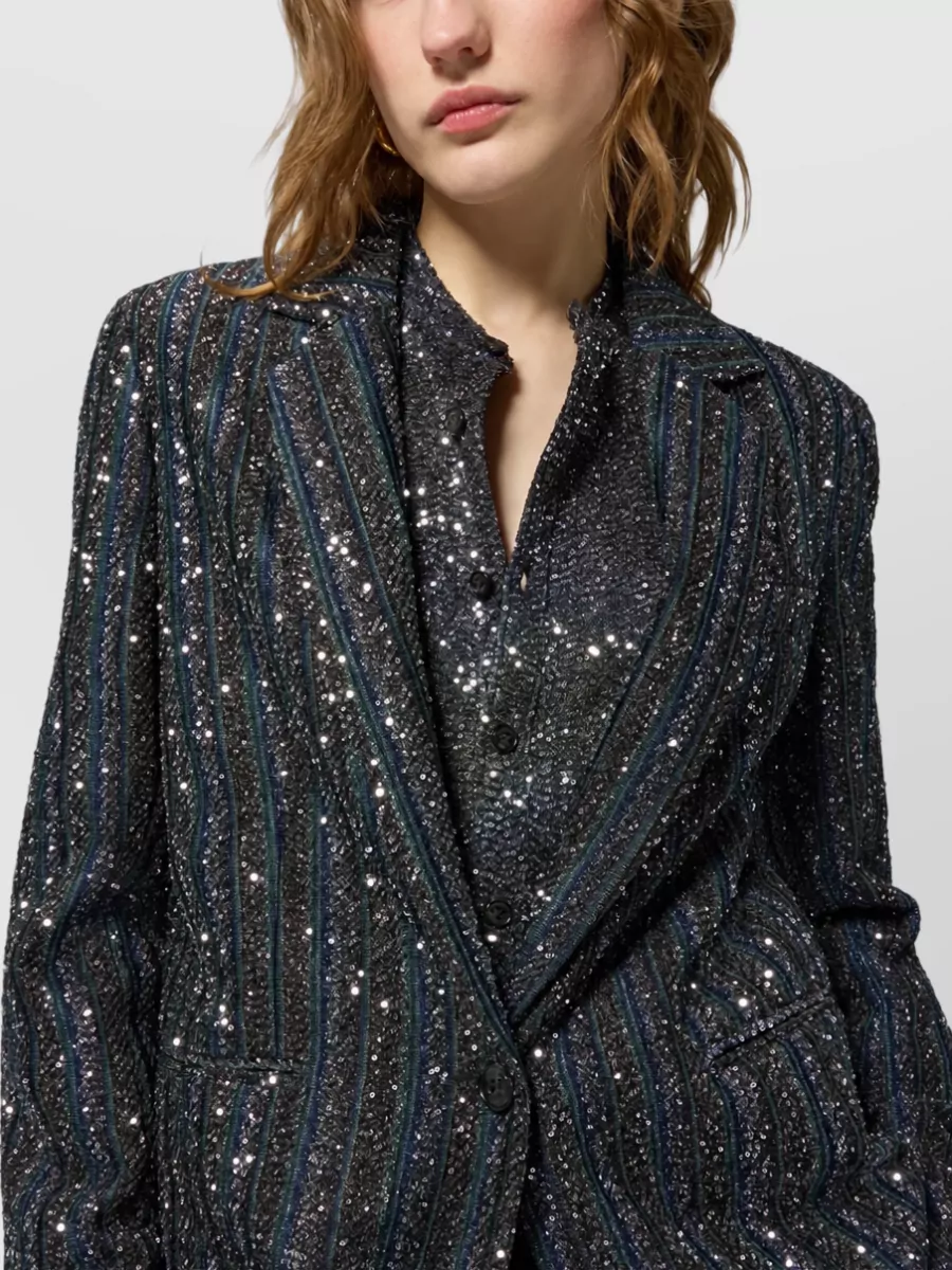 Missoni Striped Sequin Bomber Jacket