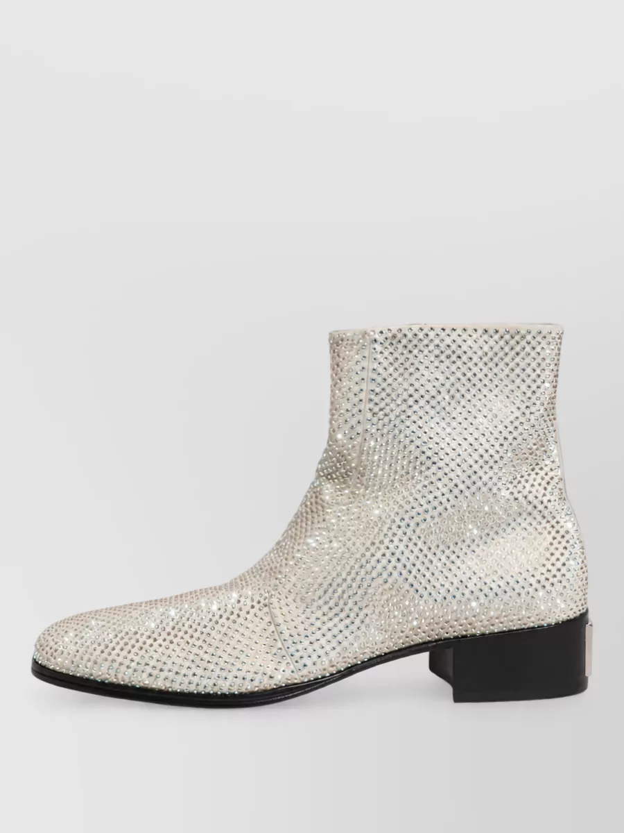 Dolce&Gabbana Crystal-Embellished Ankle Boots