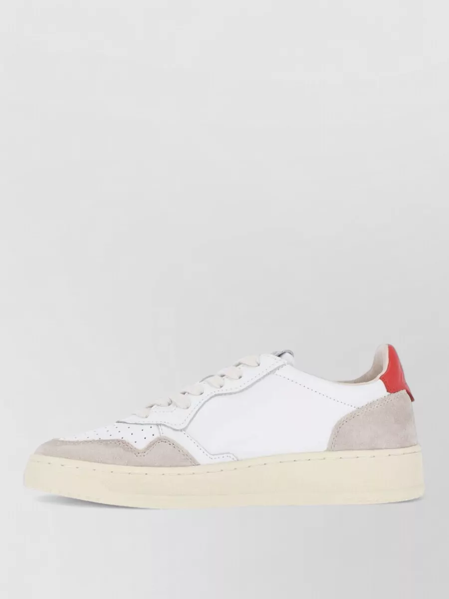Autry Medalist Low Sneakers In White And Space Leather